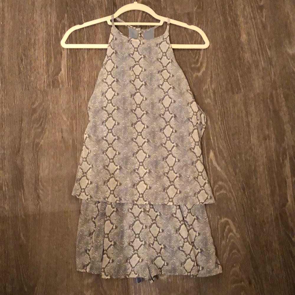 Blue Snake Skin Romper